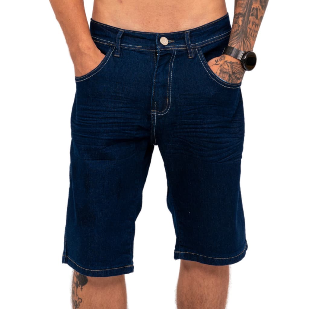 Bermudas Masculinas Jeans Lisa Com Lycra Original 36 ao 48