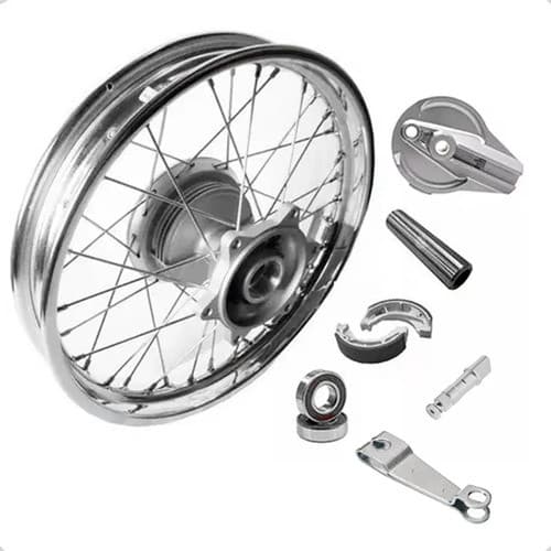 Roda Traseira Completa Nxr Bros 125 150 160 Raio 4mm + Peças
