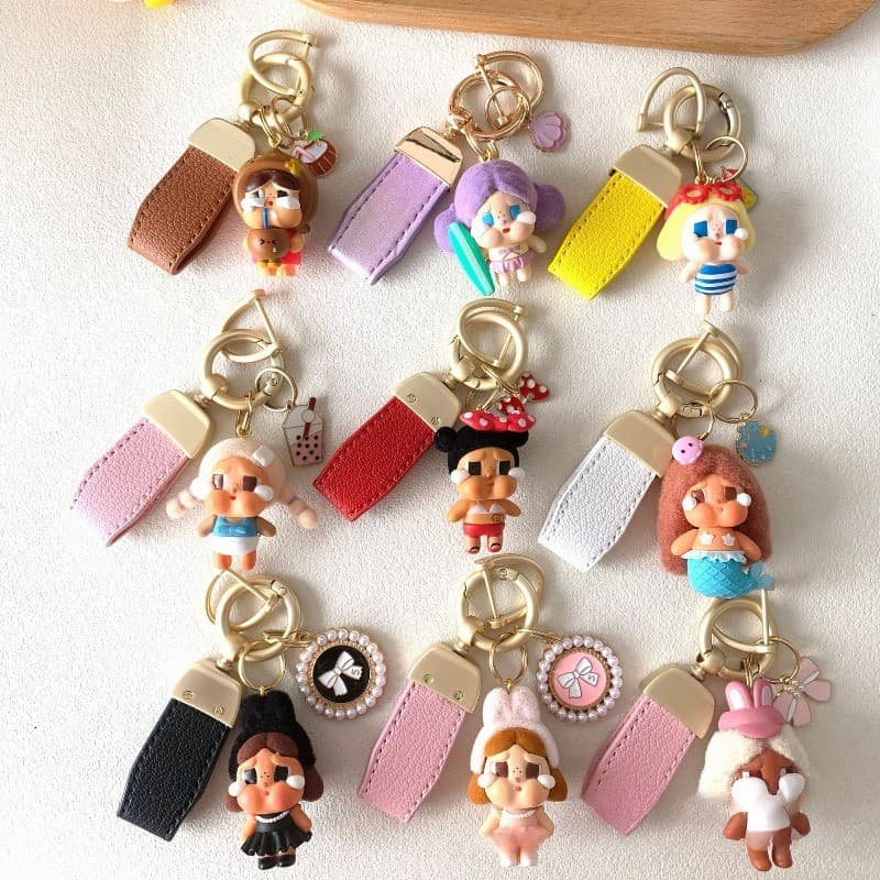 Bonito Chorando Bebê Boneca Chaveiro Kawaii PVC Carro Pingente Na Moda Acessórios Para Mulher