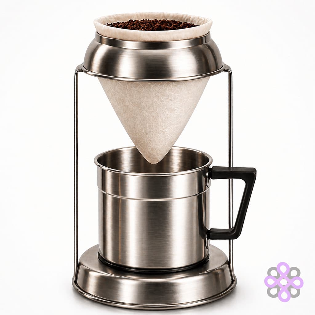 Cafeteira Mancebo Coador de Café Tradicional Bule com Suporte Leiteira Kit Completo