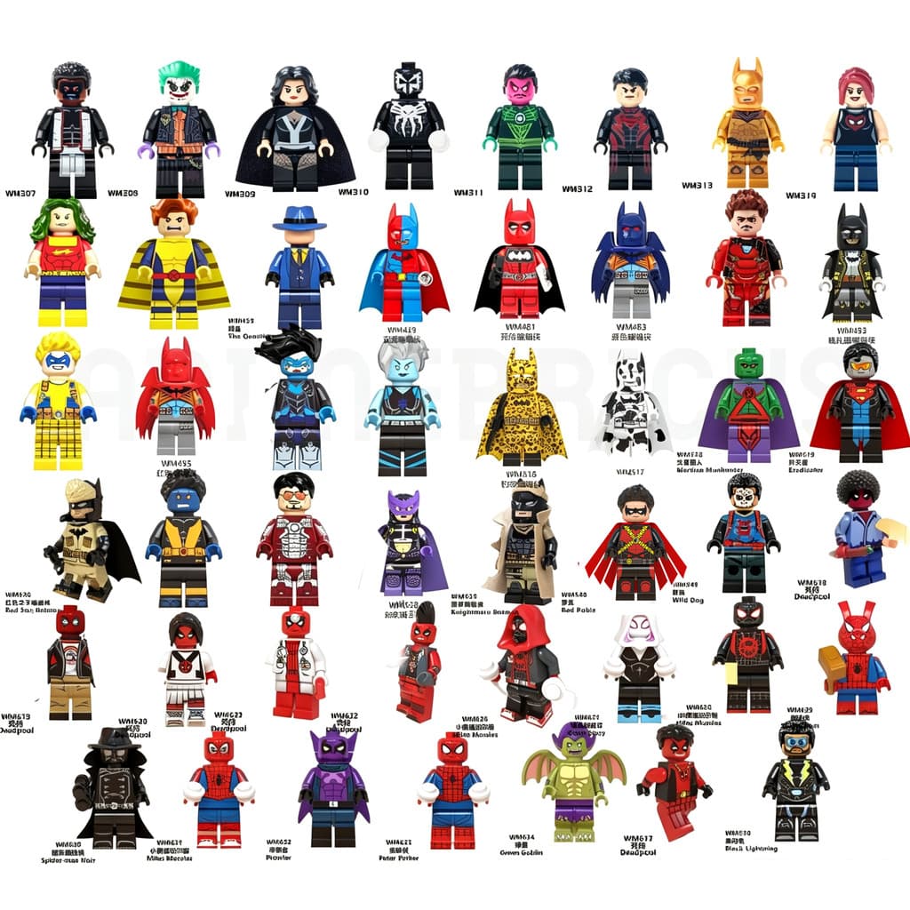 WM307-706 Blocos De Construção De Figuras De Montagem De Tijolos De Plástico