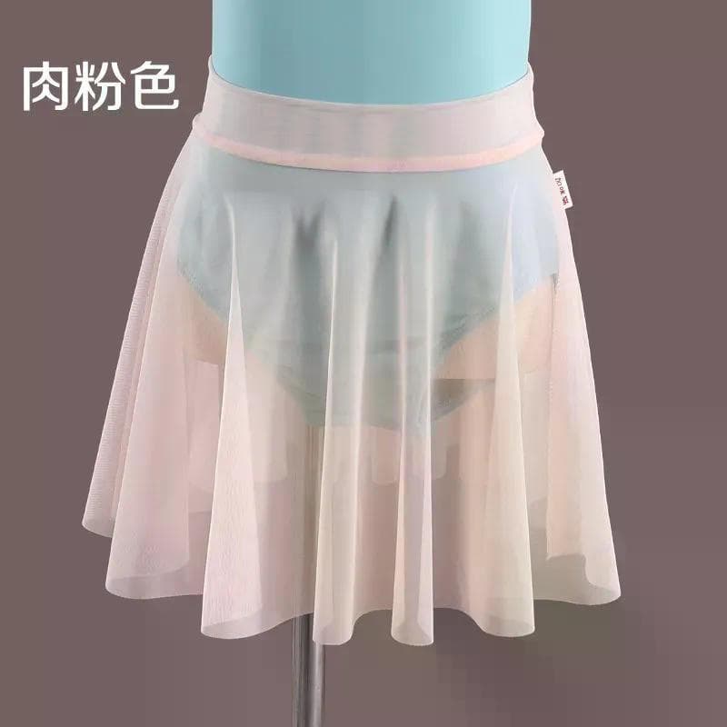 Novo estilo traje de dança infantil prática traje feminino dança chinesa Ballet saia gaze saia dança cintura alta saia A