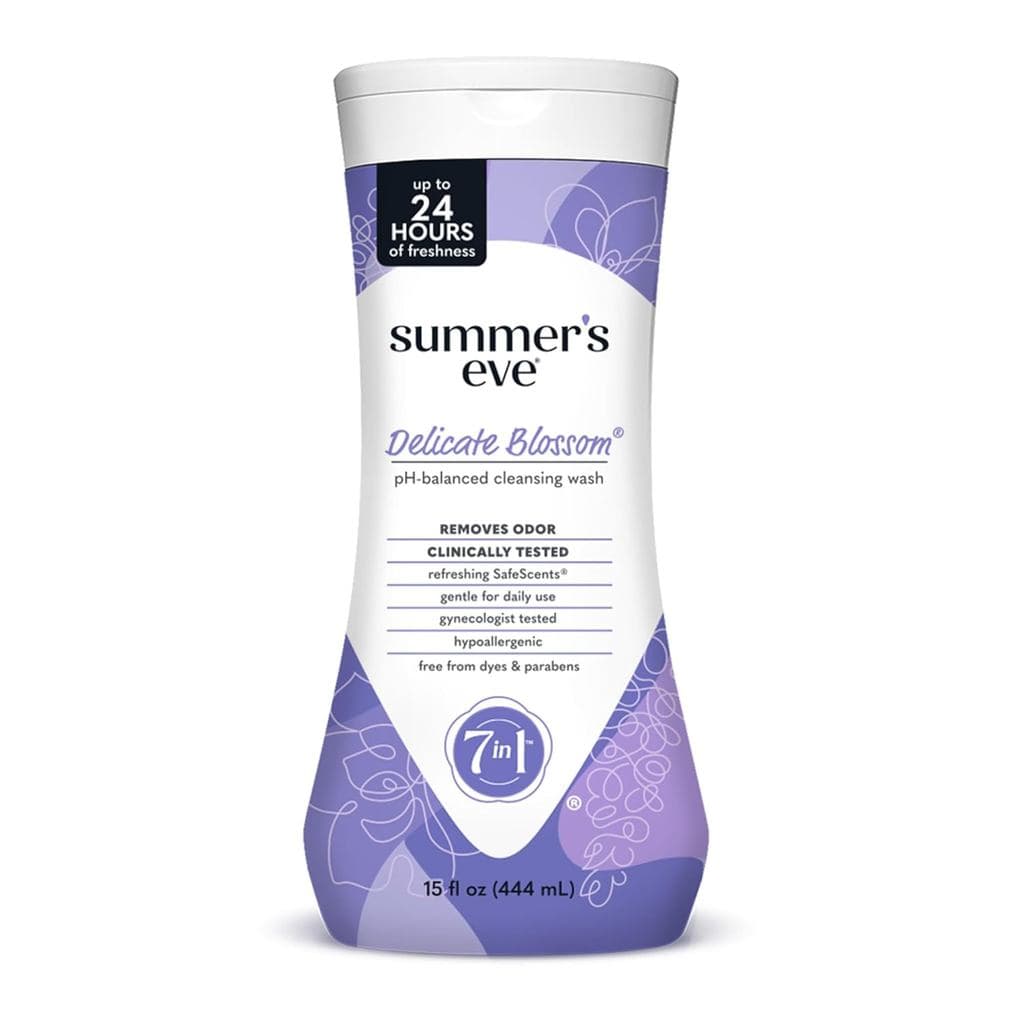 Summer's Eve Sabonete Íntimo Feminino, Delicate Blossom, Sabonete Corporal Diário com pH Balanceado para Mulheres, Cuida