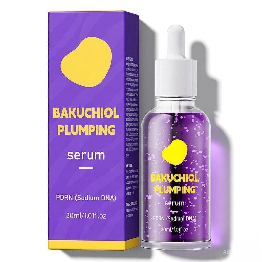 Sérum Preenchedor de Rugas com Bakuchiol, Sérum Facial com PDRN, Suavizante de Rugas e Hidratante, Sérum Facial Coreano