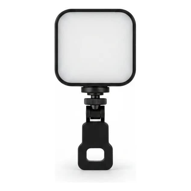Iluminador Luz LED Portátil para Vídeo e Selfie 49 LEDs Mini Painel Recarregável para Celular e Live