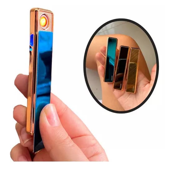 🔥 Isqueiro USB Eletrônico Recarregável – Portátil, Sem Chama, Elegante e Durável! 🔥
