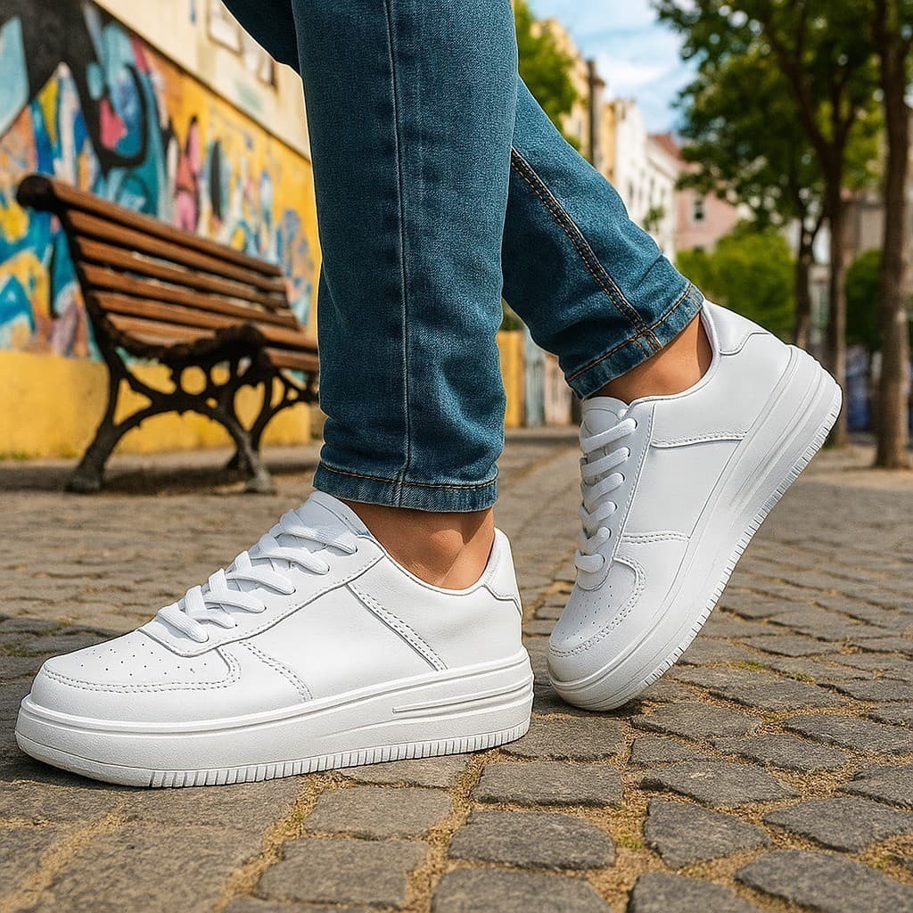 Tênis Casual Masculino Feminino Sneaker Sola Alta Antiderrapante Air Promoção Envio Imediato