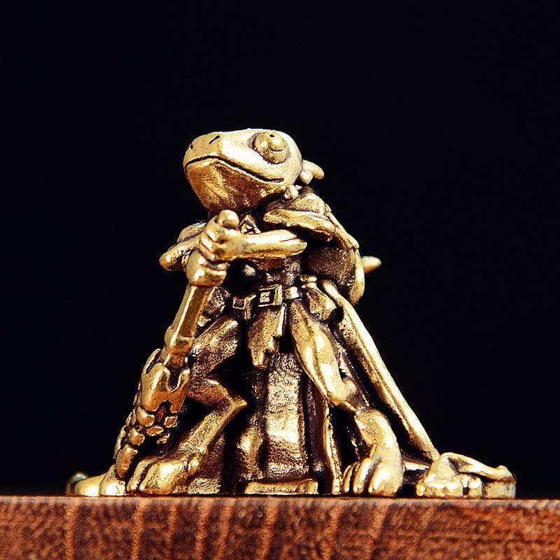 Estátua De Sapo De Latão Vintage , Escultura Em Miniatura , Estatueta De Animal Antigo , Chá , De Estimação , Decoração