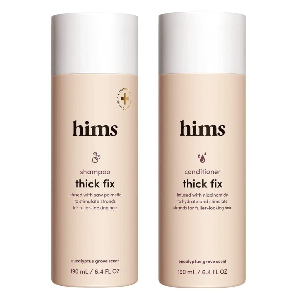 hims Thick Fix Conjunto de Shampoo e Condicionador - Saw Palmetto para Crescimento e Espessamento Saudáveis do Cabelo -