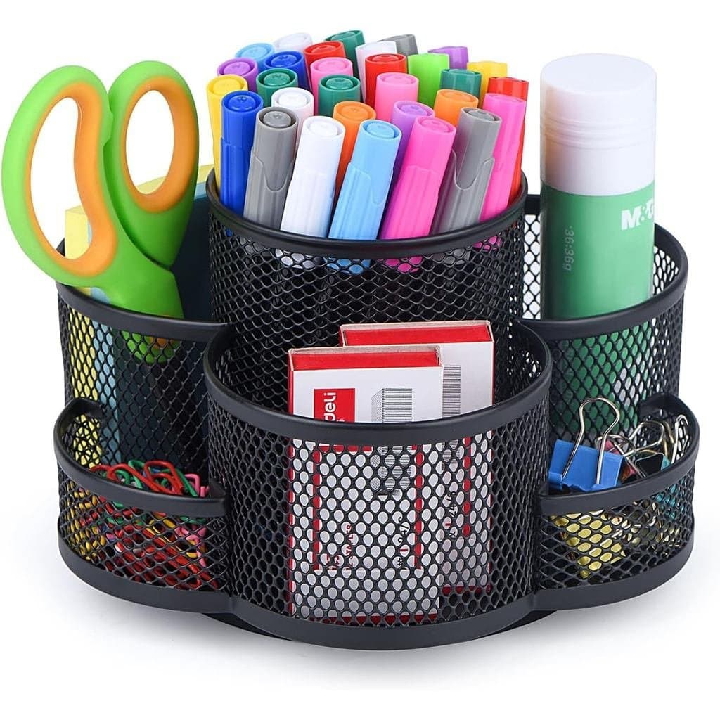 Suporte para Canetas Topwey para Mesa, Suporte para Lápis com Rotação de 360 Graus, Suporte para Copos para Escritório,