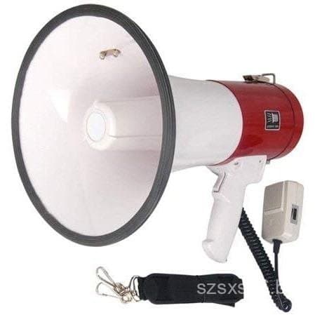 Megafone Recarregável de 50 Watts com Sirene, Alto-falante Portátil para Uso Externo EERW