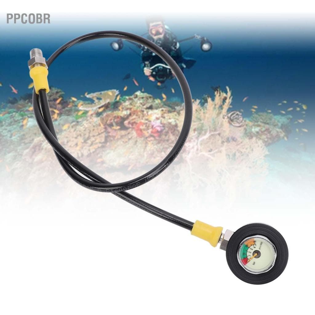 Ppcobr Adaptador de mangueira de tanque de mergulho com válvula medidor 4000psi, preenchimento compacto portátil à