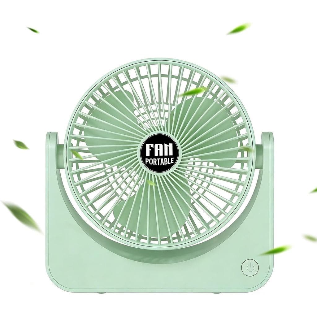 Ventilador de Mesa, Portátil, Ajustável, Operado a Bateria, Refrigeração Potente, Ventilador para Casa, Quarto, Escritór