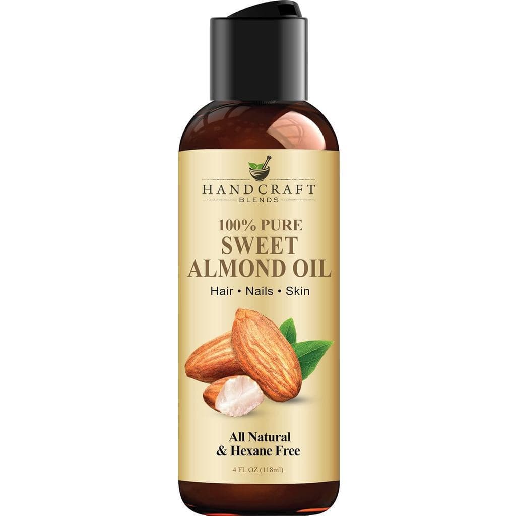 Óleo de Amêndoa Doce Handcraft Blends - 4 Fl Oz - 100% Puro e Natural - Óleo Carreador de Qualidade Premium para Pele e