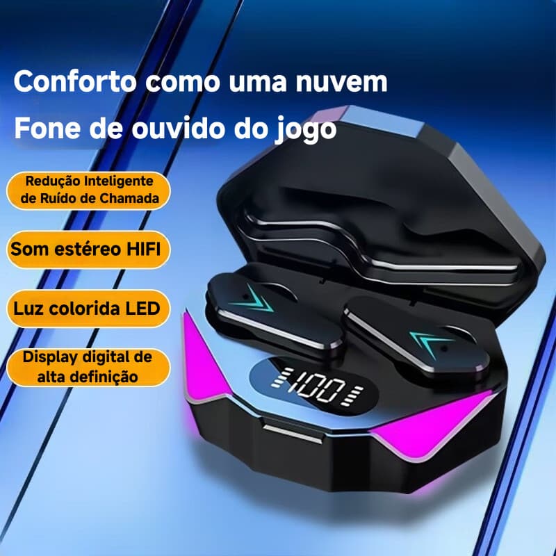 X x15-Fone de ouvido Bluetooth sem fio Atraso não indutivo In-Ear Jogo de jogos de alta qualidade