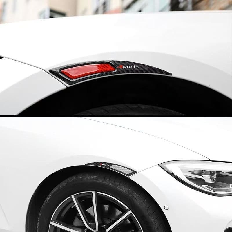 Carro instalação Universal modificado fibra de carbono roda sobrancelha decoração adesivo Anti-risco roda traseira diant