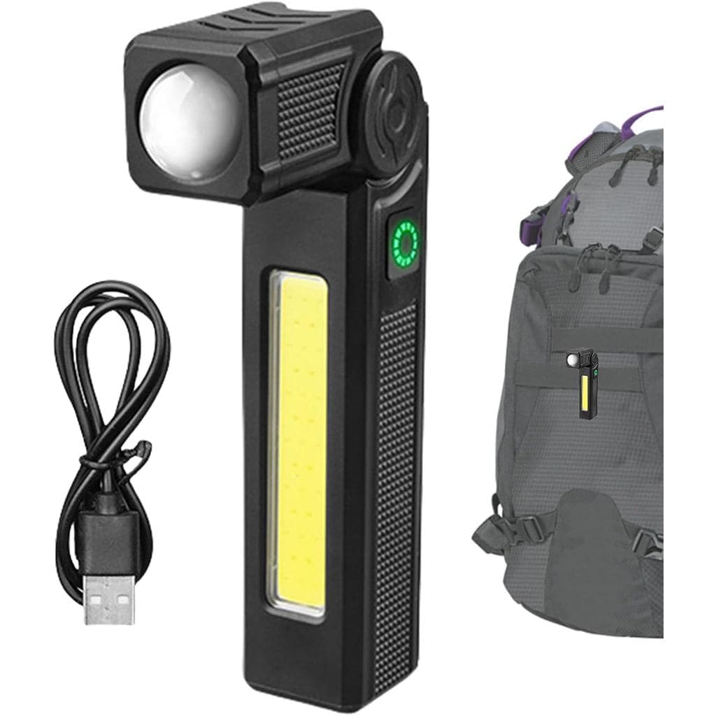 Lanterna de Trabalho Magnética - Lâmpada LED Recarregável, Lanterna COB à Prova d'Água |   Ferramenta de Reparação Autom