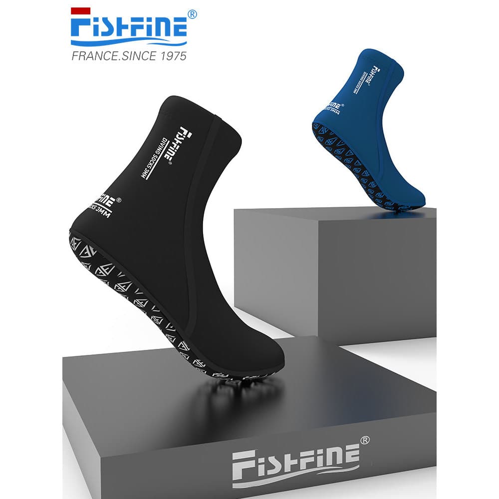 FISHFINE adulto 3MM engrossado tubo longo praia meias de mergulho crianças equipamentos de natação de secagem rápida Ant