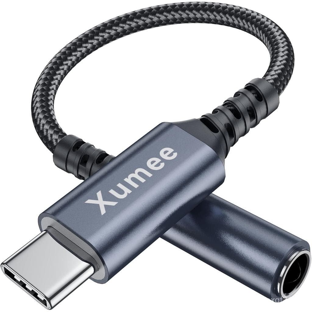 Adaptador Xumee USB C para Conector de Fone de Ouvido de 3,5 mm, Cabo Adaptador de Áudio USB C para Aux Compatível com a