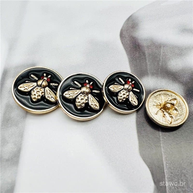 Botões De Metal Da Moda Para Roupas Design De Abelha Redondos Vintage Casaco Jaqueta Decorativos De Suéter