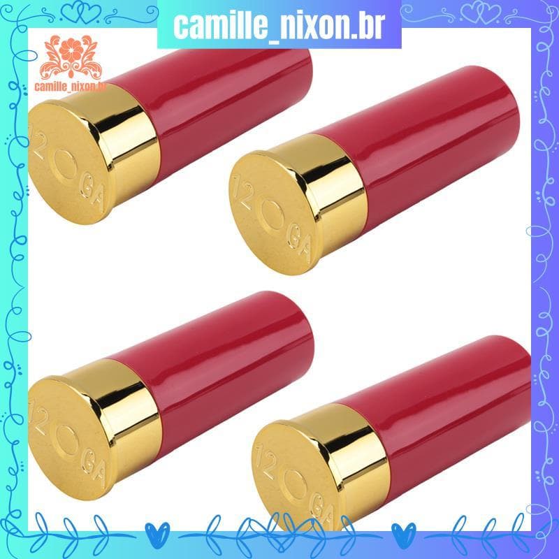 [camille_nixon.br] 4 Pcs Copos De Tiro De Calibre 12 Tequila Shot Glass Fácil De Usar 9.2 X 3.2 X 3.6 Cm