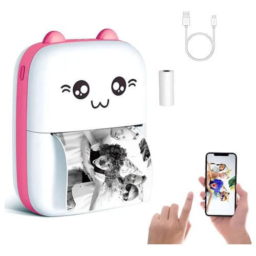 Mini Impressora Portátil: Fotos E Adesivos Instantâneos