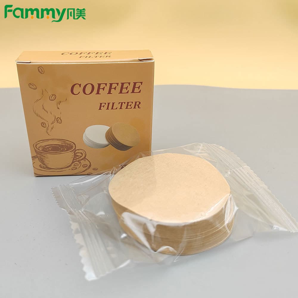 Filtro redondo cafeteira Moka pote Universal pó tigela filtro de papel feito à mão conveniente pote de gotejamento de ge