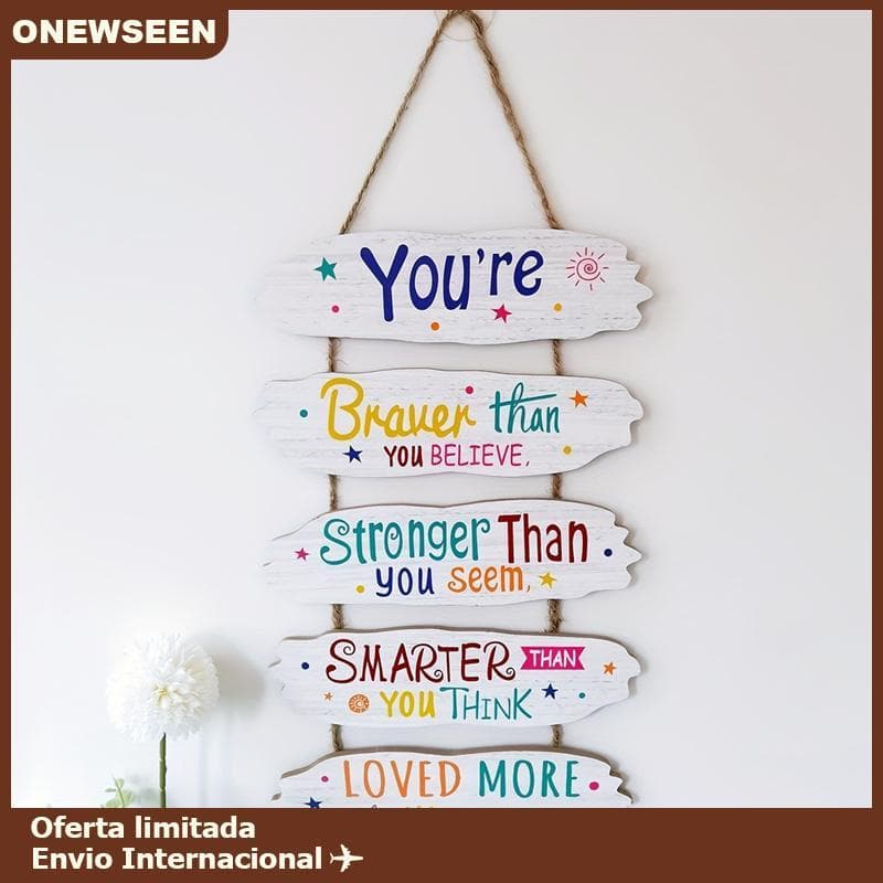Placa Suspensa Inspiradora Com Citações Em Inglês , Ótimo Para Casa , Sala De Estar , Escritório , Decoração , Presente