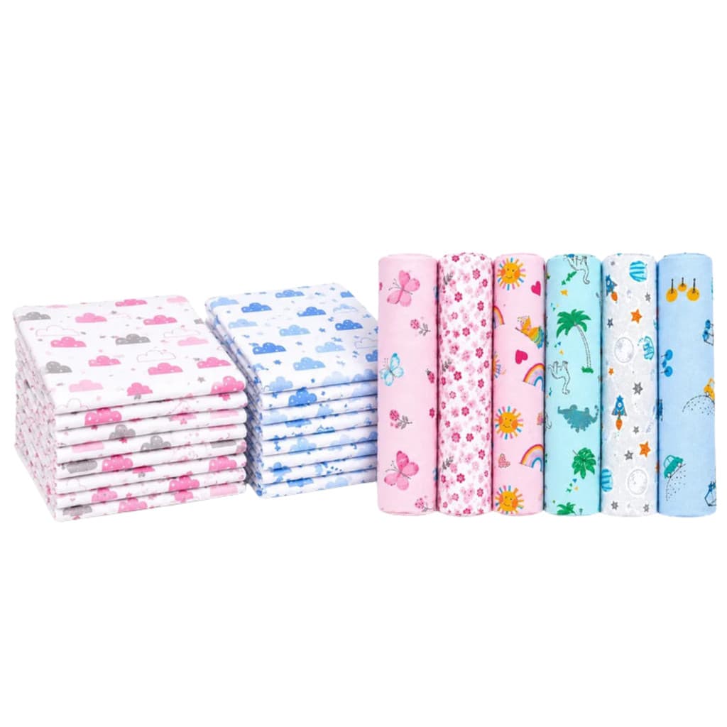 Kit 13 pç Enxoval Fralda Bebe Estampada E Cueiro 100%algodão Macio Menino menina
