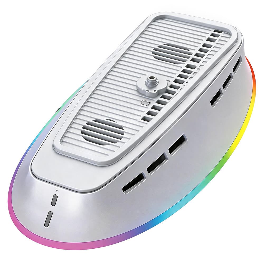 Suporte De Ventilador De Resfriamento RGB Compatível Com PS5 , PS5 Slim E PS5 Pro , Base Vertical Ventiladores Duplos ,