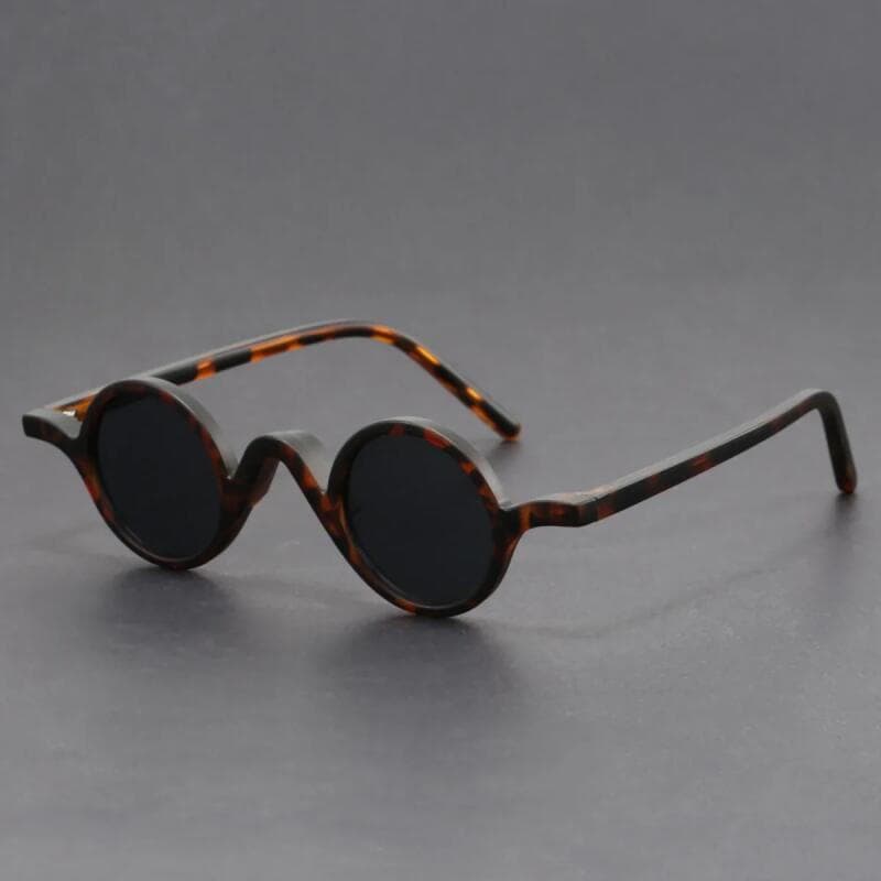 Óculos de sol redondos de armação pequena, estilo vintage feminino, unissex, estilo vintage polarizado TR90, masculino B
