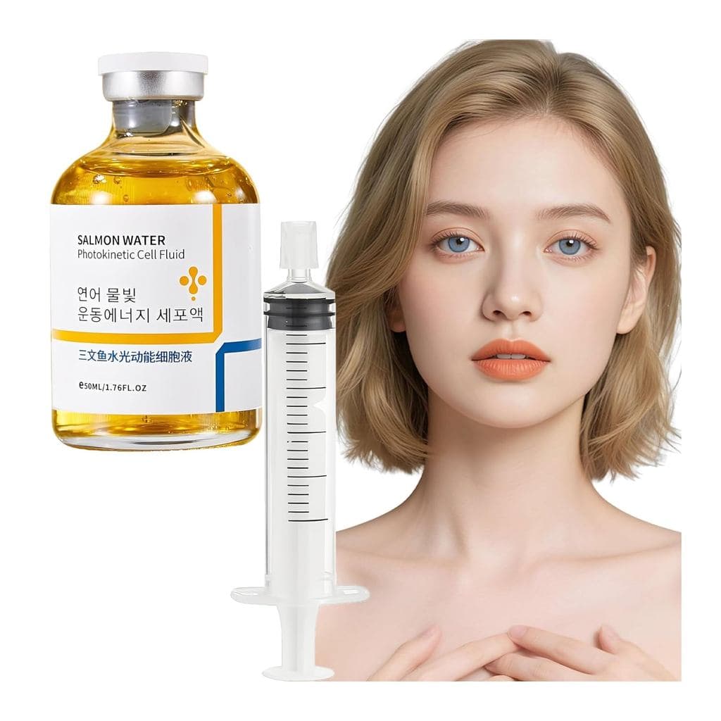 Sérum Antirrugas de Salmão, Essência Antirrugas Leve de Água de Salmão, Hidrata e Tonifica, Efeito Lifting e Firmador Pa