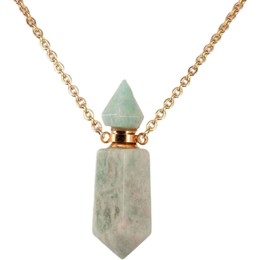 Colar com Pingente de Frasco de Perfume de Cristal, Joia Elegante, Corrente de Pescoço com Comprimento Ajustável, Corren