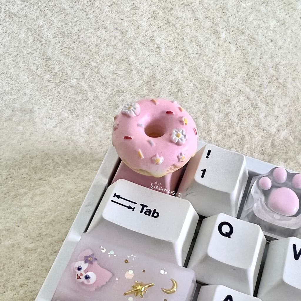 2026 novo produto Donut keycap eixo cruzado mecânico keycap suplemento esc keycap 3d estéreo yiks116605. br20260731