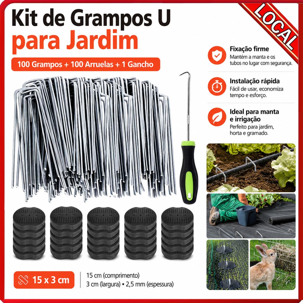 Anti-ferrugem galvanizado jardim chão prego ao ar livre capina pano fixação junta do prego conjunto completo acessórios