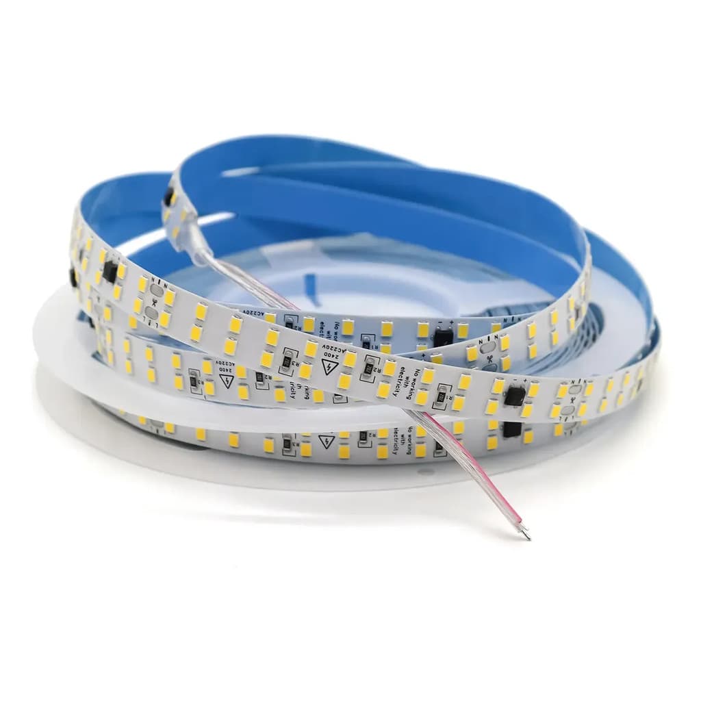 FITA LED 10MTS 2835 DUPLO LED 240 LEDS 3000K 220V IP44