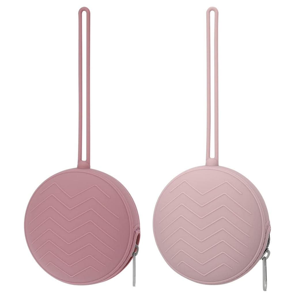 Conjunto de 2 Porta-Chupetas de Silicone, Livre de BPA, Bolsa para Bebês Recém-Nascidos para Meninos e Meninas, Recipien