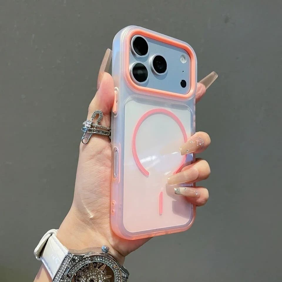 Novo Adequado Para iPhone 17pro max Caso De Telefone Transparente Gradiente ultra-Fino 16 Sensação De Pele 15PM Fosco 14