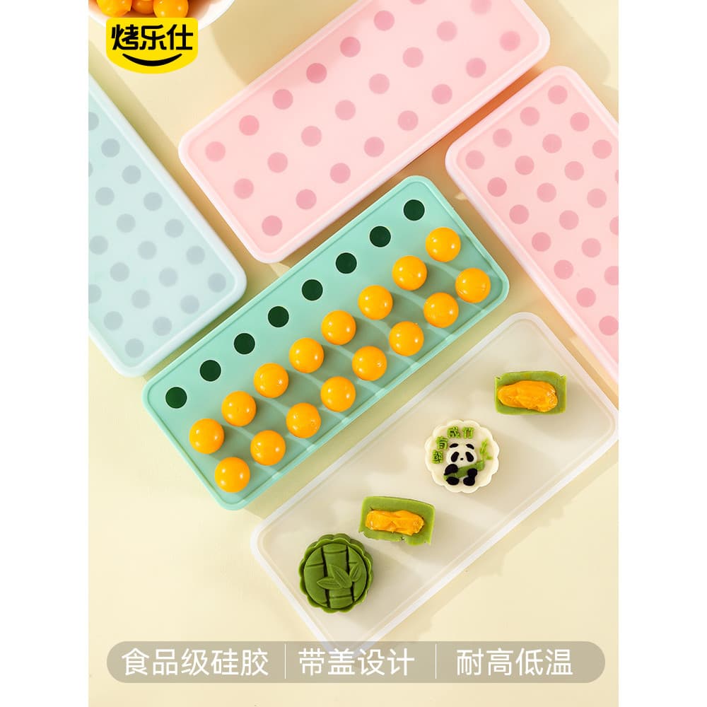 Molde de enchimento Leshi Liuxin assado, bola de gelo de Silicone com tampa, leite, iogurte, cubo de gelo congelado, ban