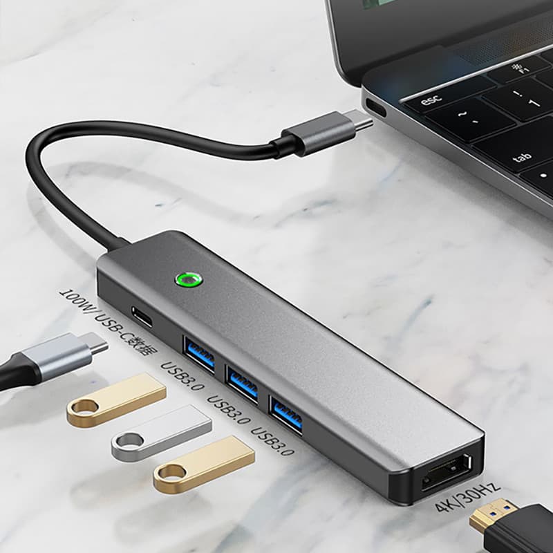 Usb usb3.0 extensor divisor Typec adaptador multifuncional Docking Station portátil plugue externo