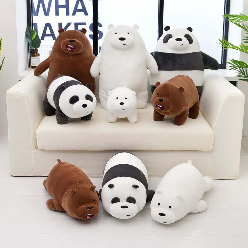 Brinquedo panda travesseiro deitado ursinho brinquedo de pelúcia
