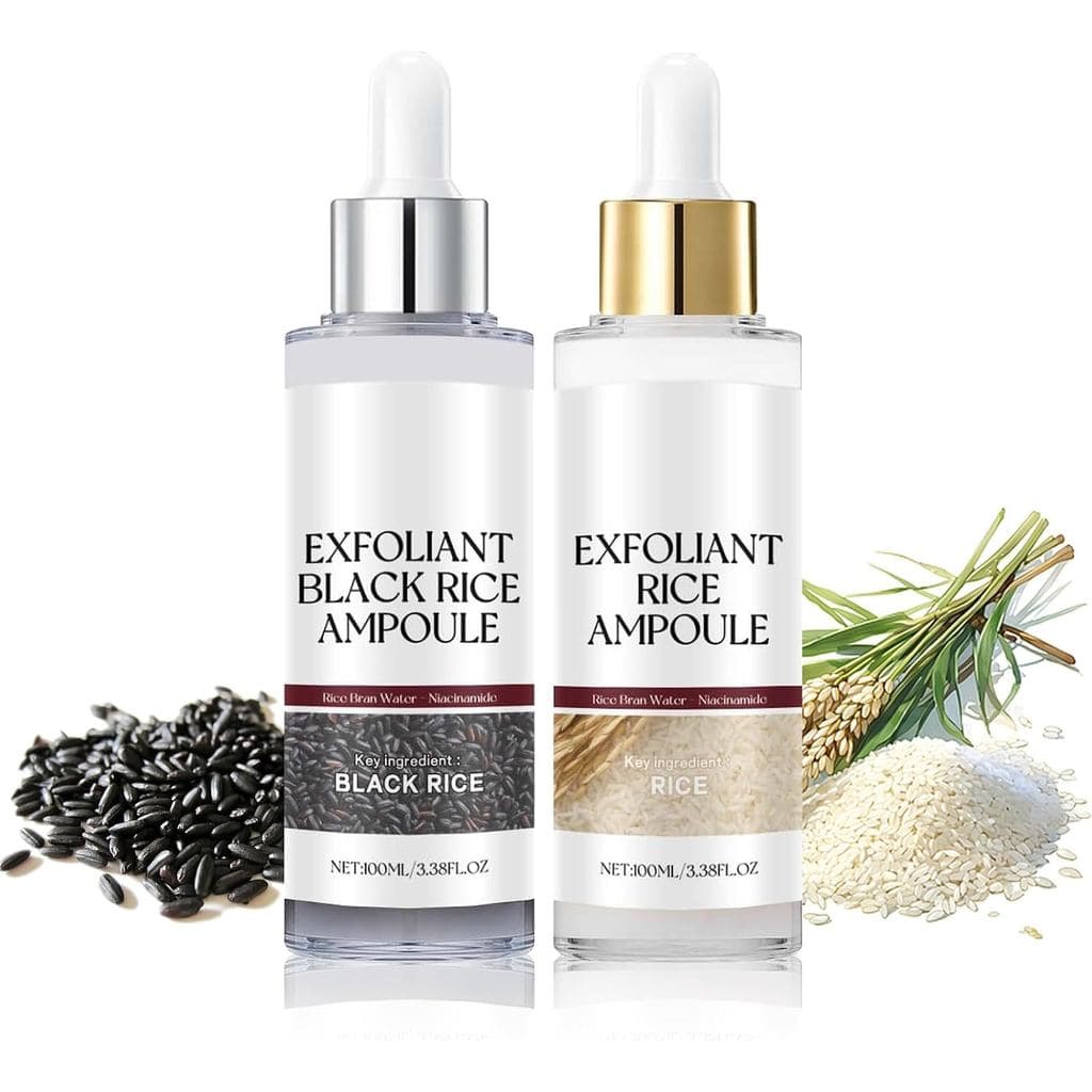 Ampola Esfoliante de Arroz Peel Shot Glow, Ampola Esfoliante de Arroz para Esfoliação Facial Suave, Esfoliante Suave par