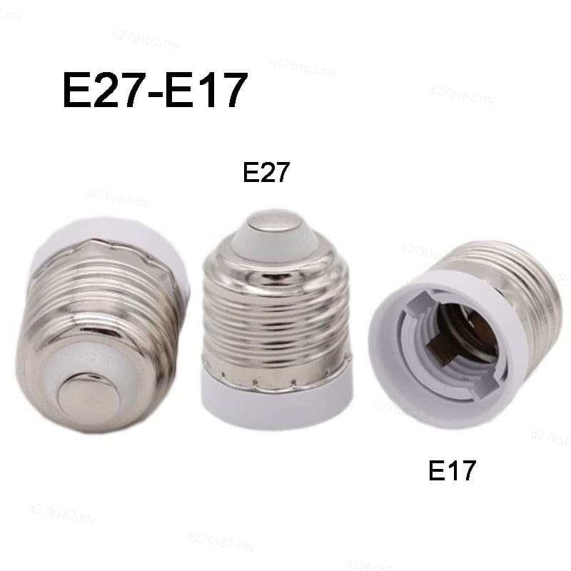 E27 Para E17 Parafuso Base De Soquete LED Halogênio CFL Lâmpada Adaptador Conversor Titular E27 Macho Fêmea BR27B2
