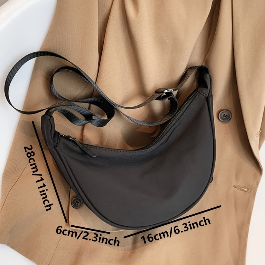 Bolsa de Lona Feminina Estilo Coreano, Bolsa de Ombro para Estudantes, Bolsa Casual de Axila, Bolsa Feminina Viral