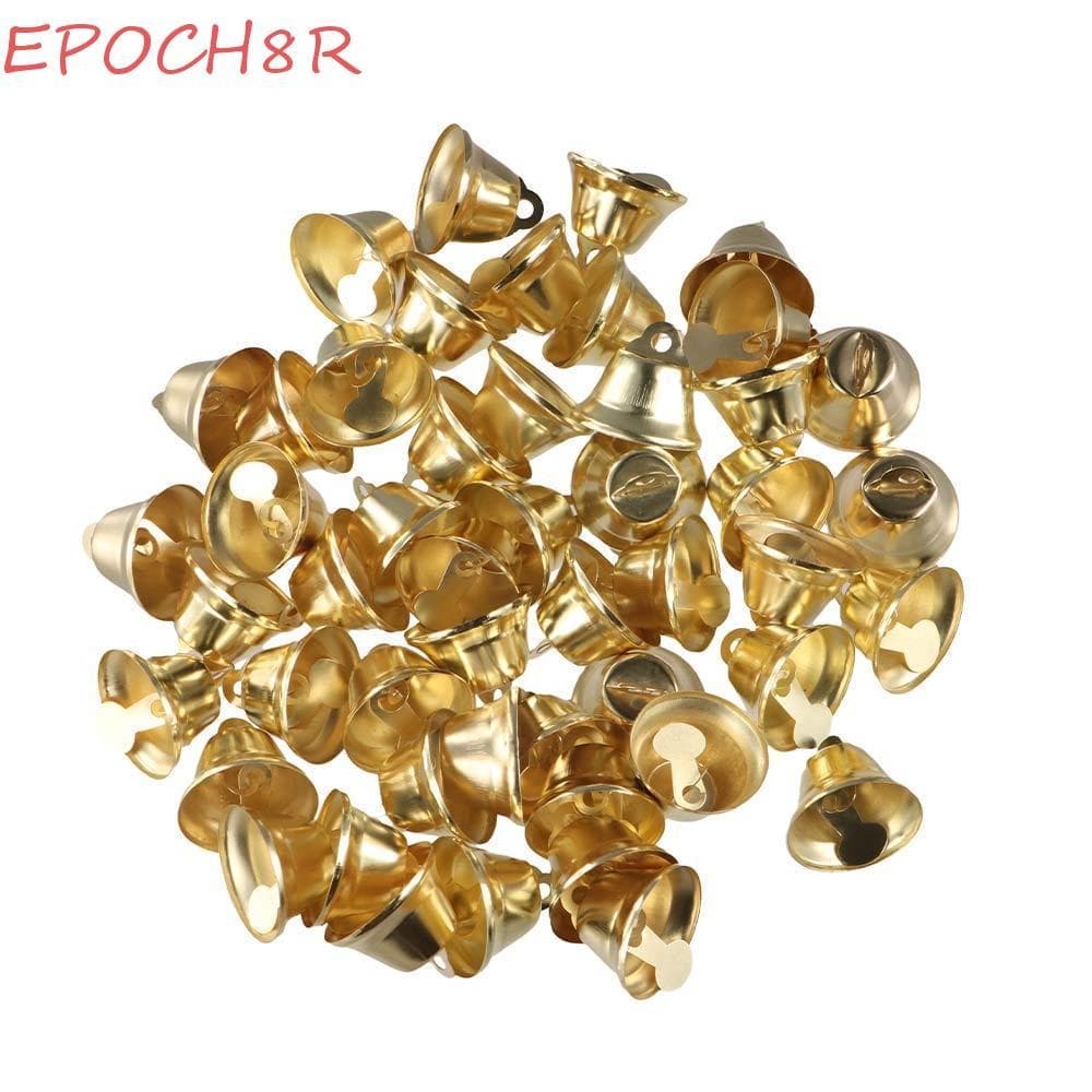 EPOCH8R 50 Peças Jingle Bell , Artesanato DIY , Materiais De Joias , Sino Pequeno Dourado , Mini Carrilhão De Vento De V