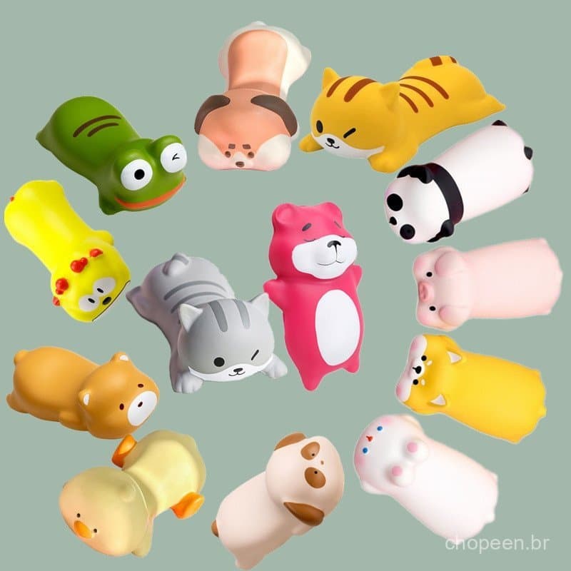 Descanso de pulso para mouse que alivia o estresse, pulseira de pulso com desenho animado fofo, almofada para escritório