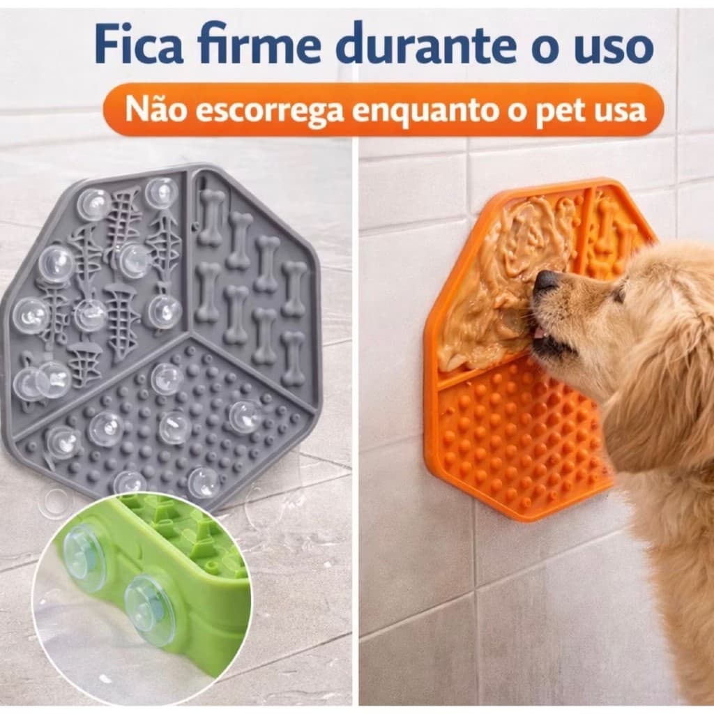 Tapete Comedouro Lento de Lamber – Para Cães e Gatos, Reduz Stress
