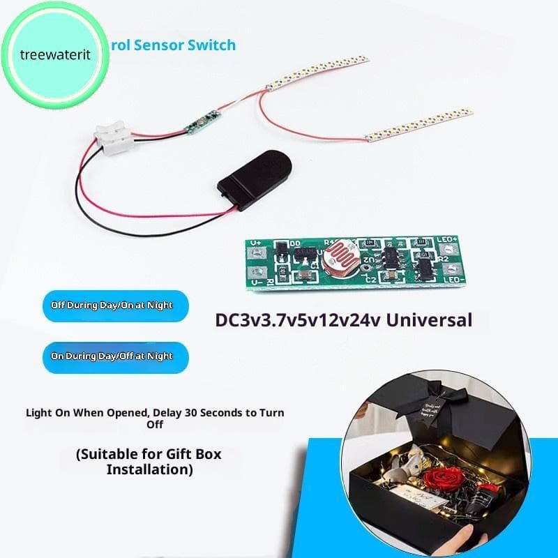 treewaterit 8mm Mini Fotocélula Sensor De Luz Interruptor Automático Gatilho De Iluminação Externa Para Jardim Quintal C