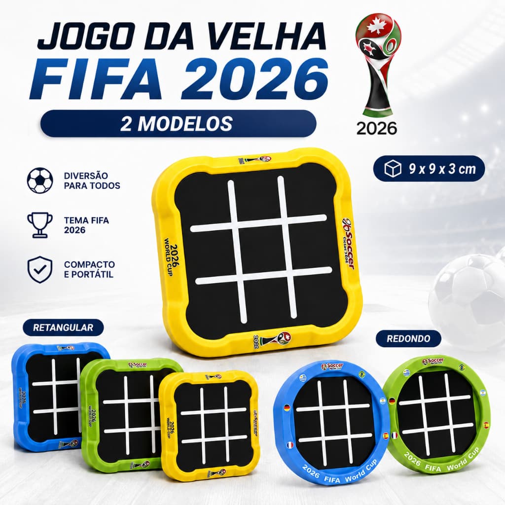 Jogo da Velha Eletrônico Infantil Copa 2026 Presente Criança Brinquedo Educativo Memória