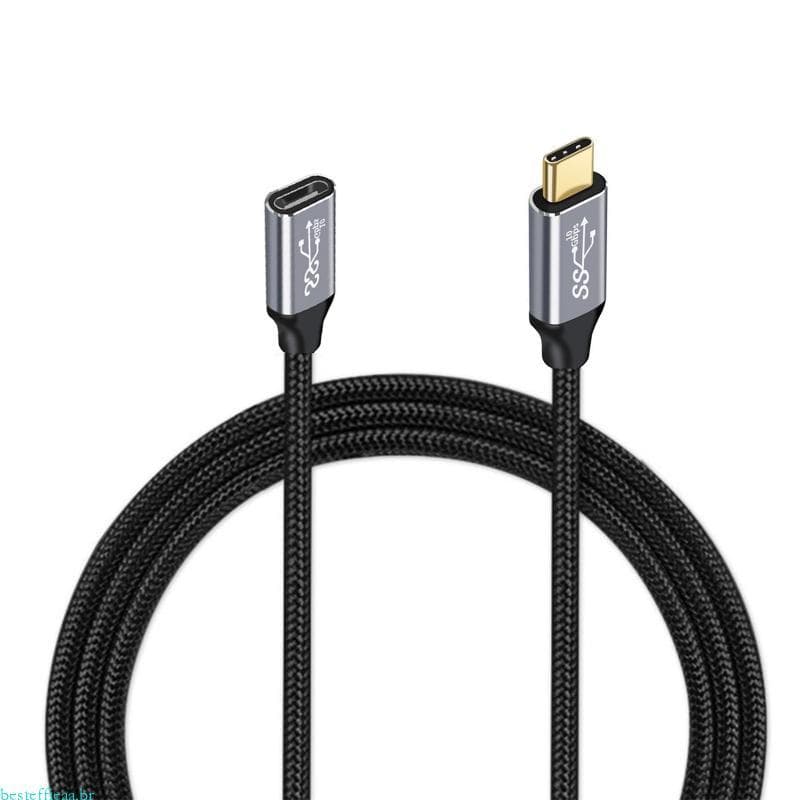 besteffie Tipo-C Extensão Carregamento Sincronização Para Laptop 5A 100W USB Extender Da